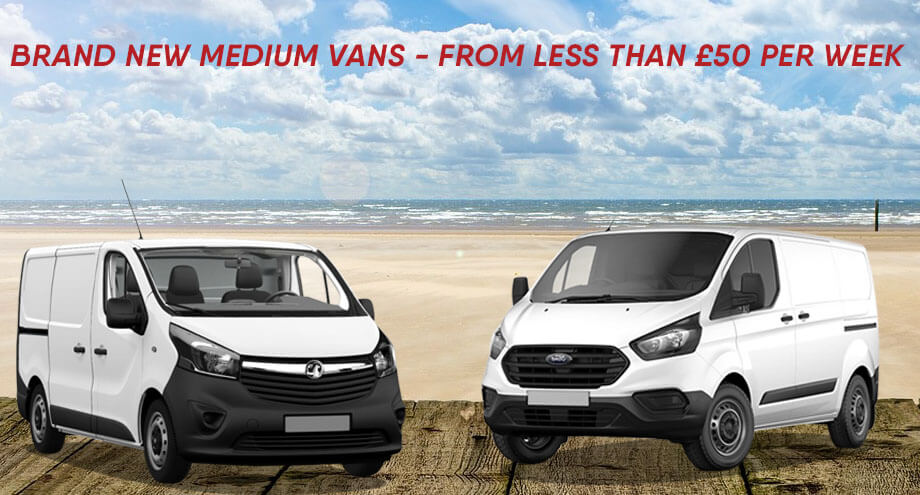 Brand new medium vans for sale from less than £50 per week!