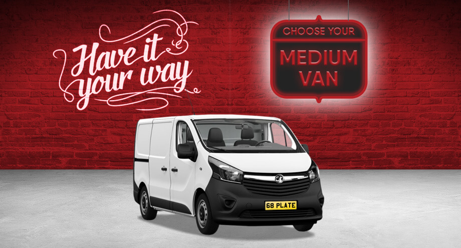 Have it your way - Medium van deals for everyone's requirements