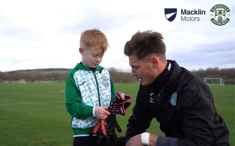 Macklin Motors and Hibs Help Put a Smile Back on the Face of Young Fan