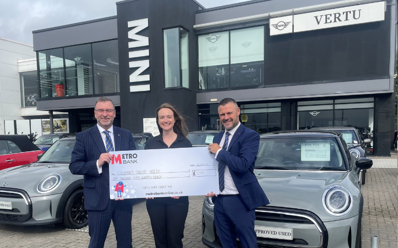 Vertu MINI Sunderland Makes BIG Contribution To Children's Cancer Charity