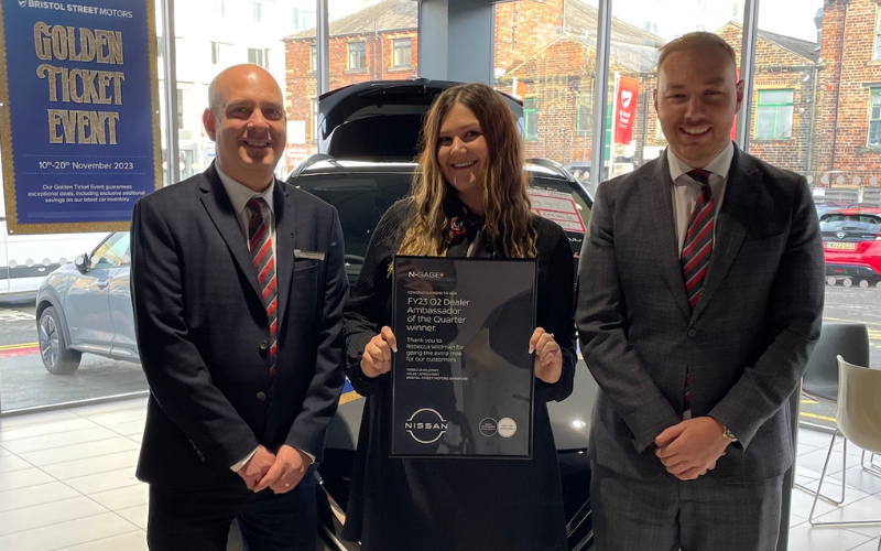 Bristol Street Motors Bradford Nissan Colleague Recognised For Excellence