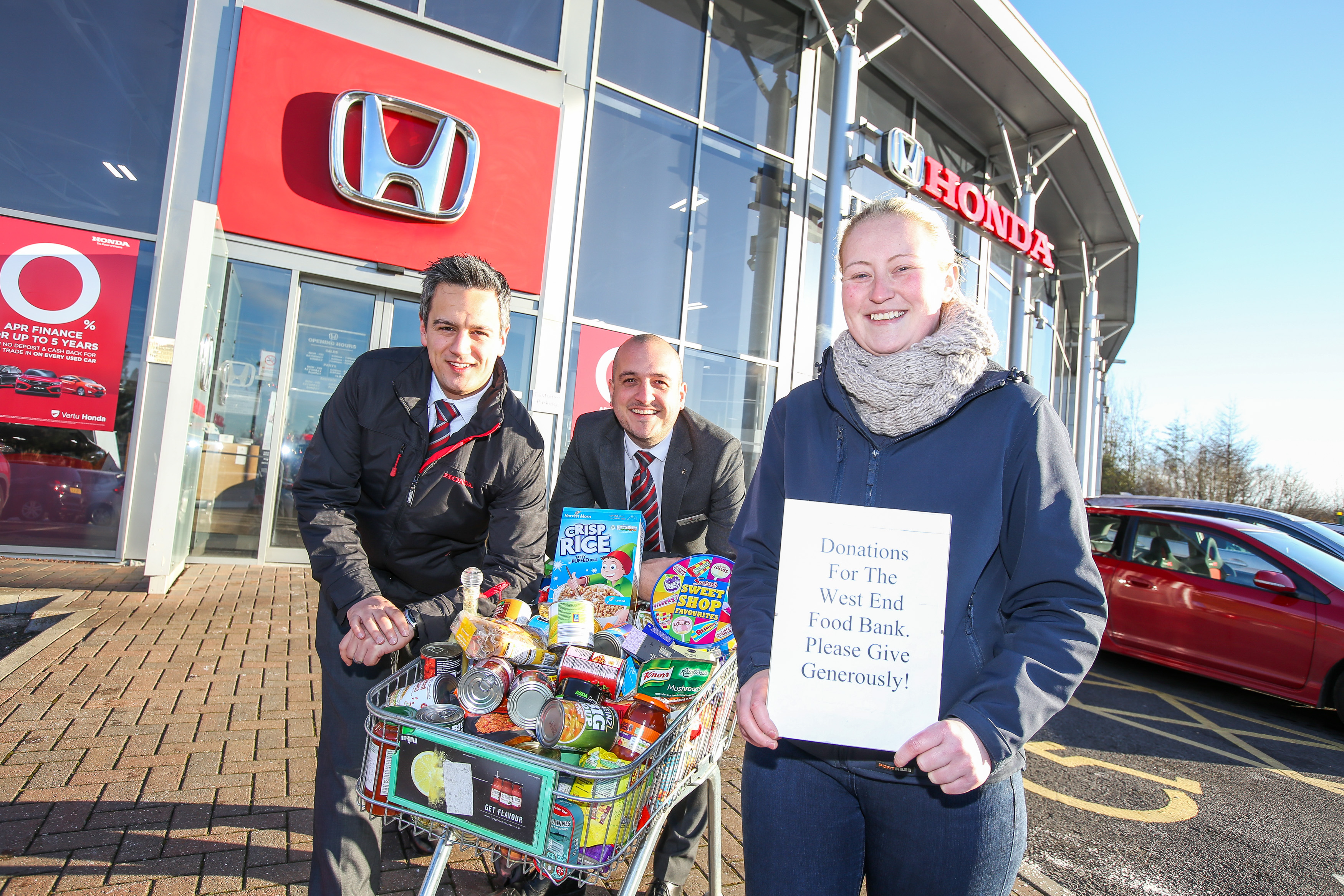 New Vertu Honda manager helps drive support for foodbank