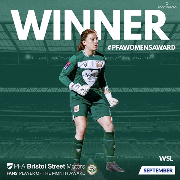 Women's PFA Bristol Street Motors Fans' Player of the Month Award September