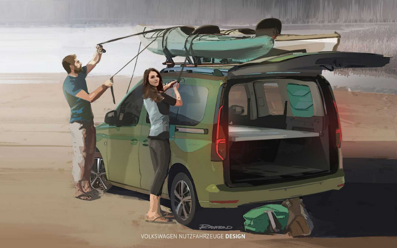 Volkswagen Reveals Teaser Of New Caddy Beach Mini-Camper Van