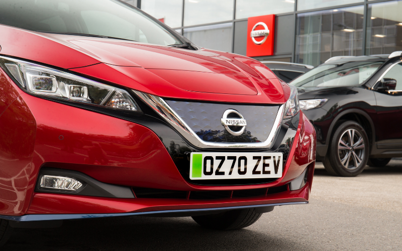 Nissan Dealerships Prepare to Introduce Green Number Plates for EVs