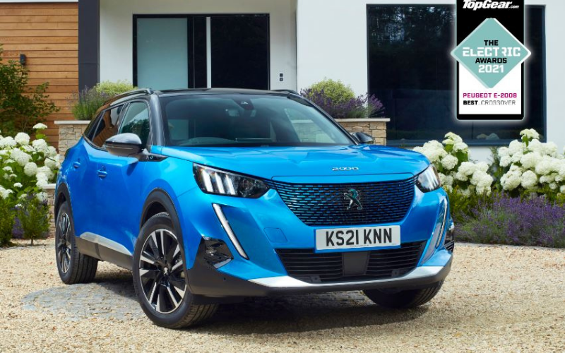 PEUGEOT e-2008 Crowned 'Best Crossover' At The TopGear Electric Awards 2021