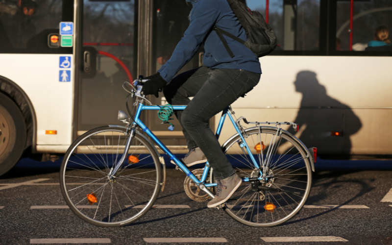 Cyclist in Traffic