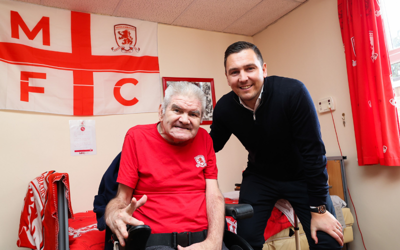 Eston Care Resident's Joy After Boro Legend Visits