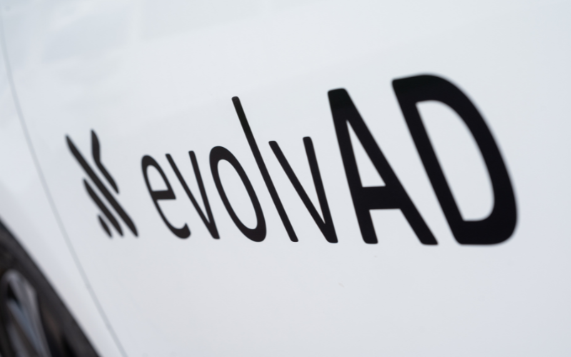 Nissan evolvAD Project Logo in black