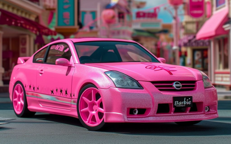 Barbie imagined car