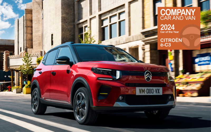 New Citroen e-C3 Wins 'Car of the Year' at the 2024 Company Car and Van Awards