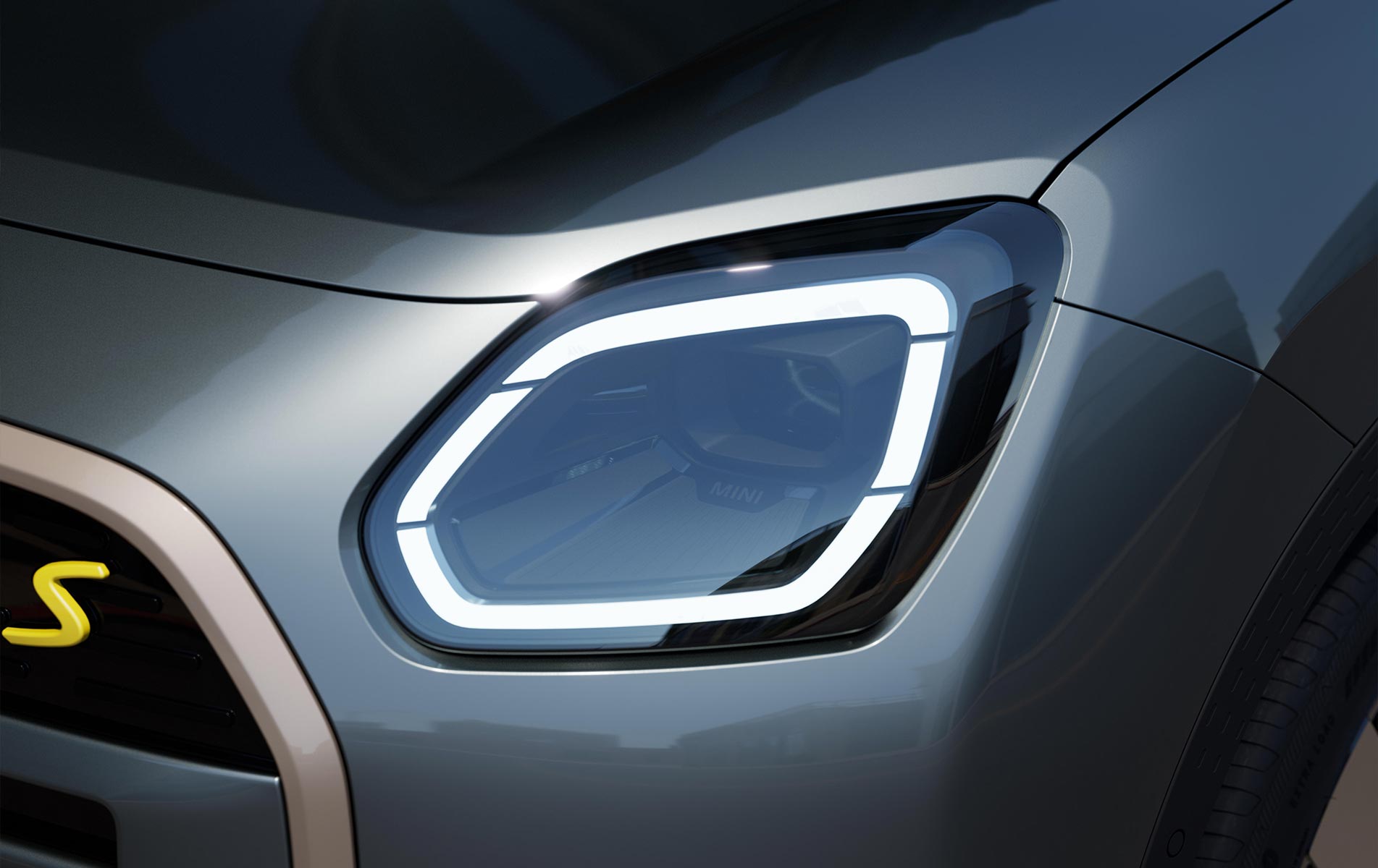 Striking squared-off LED headlights