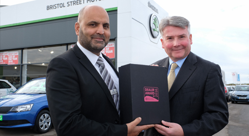 Bristol Street Motors Skoda Darlington picks up award