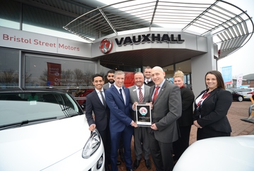 Bristol Street Motors Durham Vauxhall celebrates award