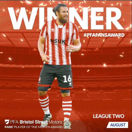 League Two PFA Bristol Street Motors Fan's Player of the Month for August