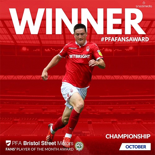Championship PFA Bristol Street Motors Fan's Player of the Month for October