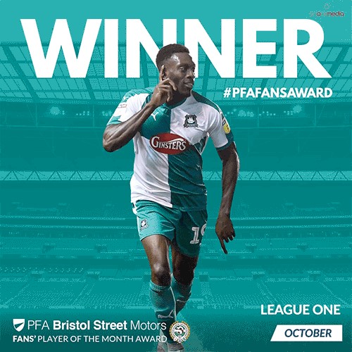 League 1 PFA Bristol Street Motors Fan's Player of the Month for October