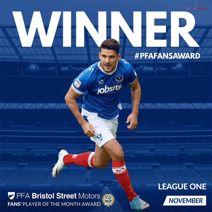 League 1 PFA Bristol Street Motors Fan's Player of the Month for November