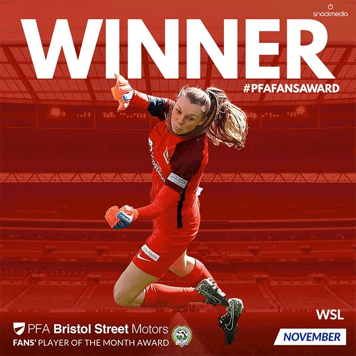 Women's PFA Bristol Street Motors Fans' Player of the Month Award November