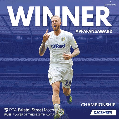 Leeds United's Jansson wins PFA Bristol Street Motors Fans' Player of the Month