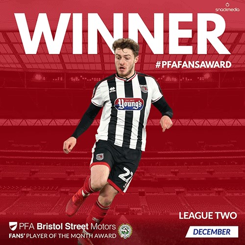 Embleton scoops PFA Bristol Street Motors Fan's POTM for Grimsby