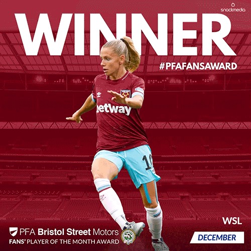 Hammer Simic Wins PFA Bristol Street Motors Fans' Womens' Player of the Month