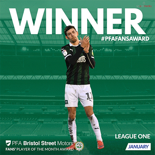 Plymouth's Lameiras Wins League One Player of the Month Award