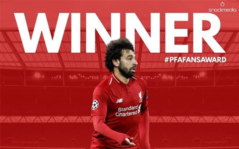 Liverpool's Salah Wins PFA Bristol Street Motors Fans' Player of The Month Award