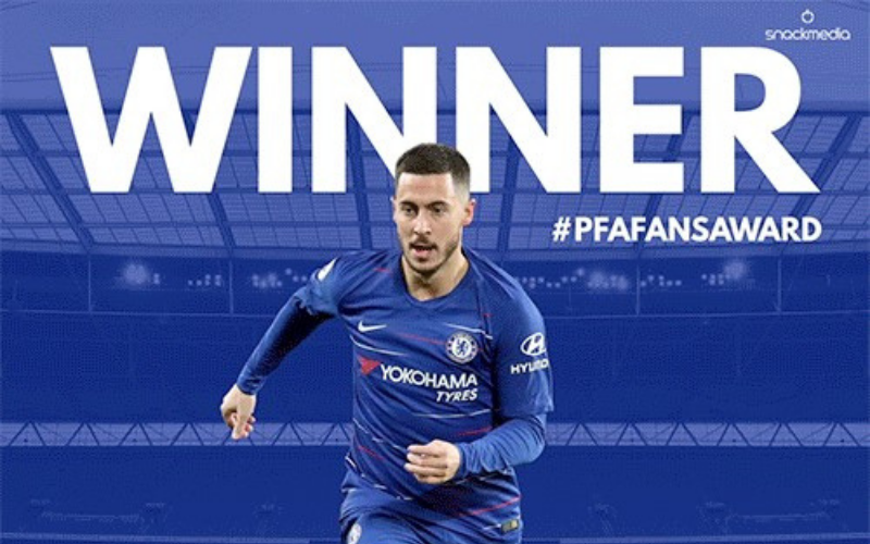 Chelsea's Eden Hazard wins Fans' Player of the Year Award