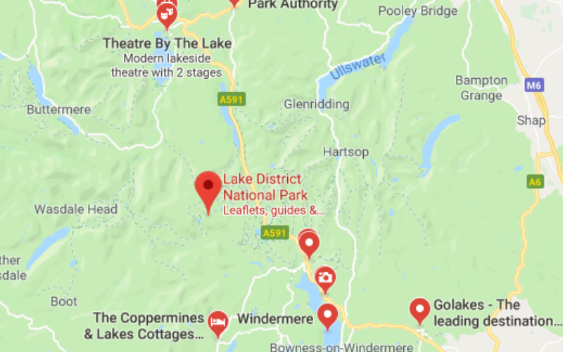 lake district map 