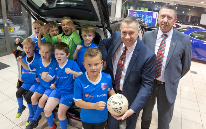 Vertu Toyota Kits Out Chesterfield Junior Footballers
