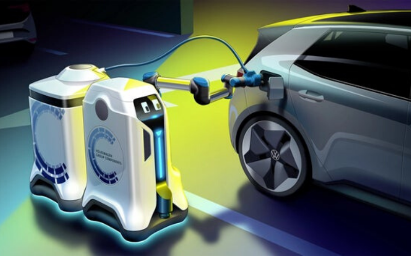 Volkswagen Reveal Car Park Robots - Bringing An EV Charger To You