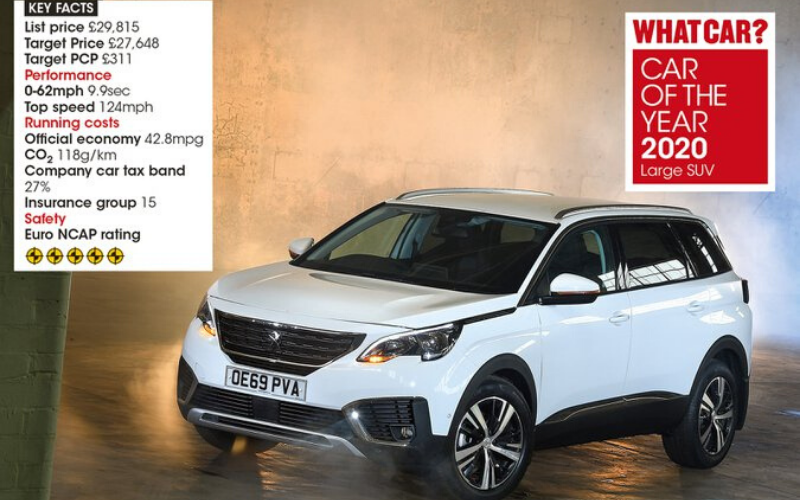 The Peugeot 5008 Wins What Car? Best Large SUV Award