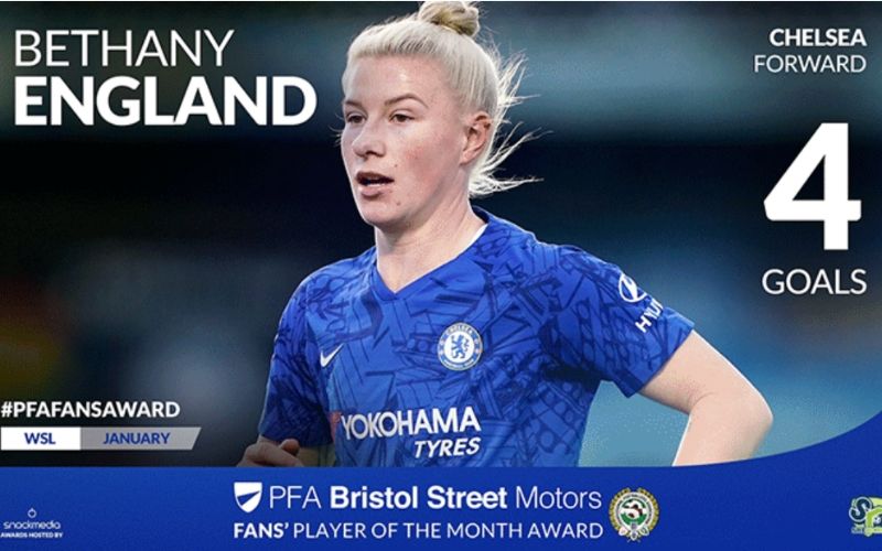 Bethany England Wins Fans Player Of The Month Award | Bristol Street Motors