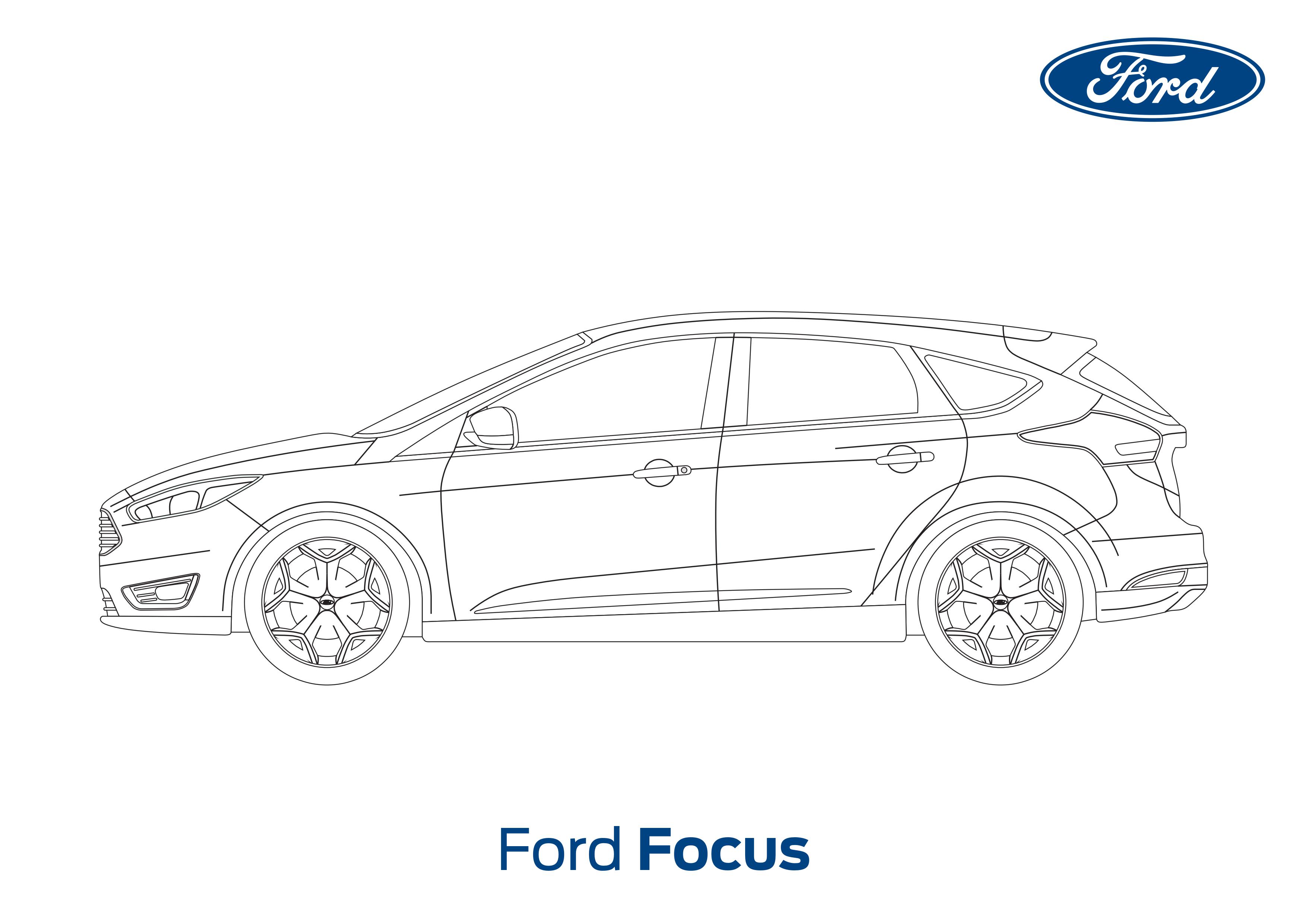 Ford Focus Colouring Sheet