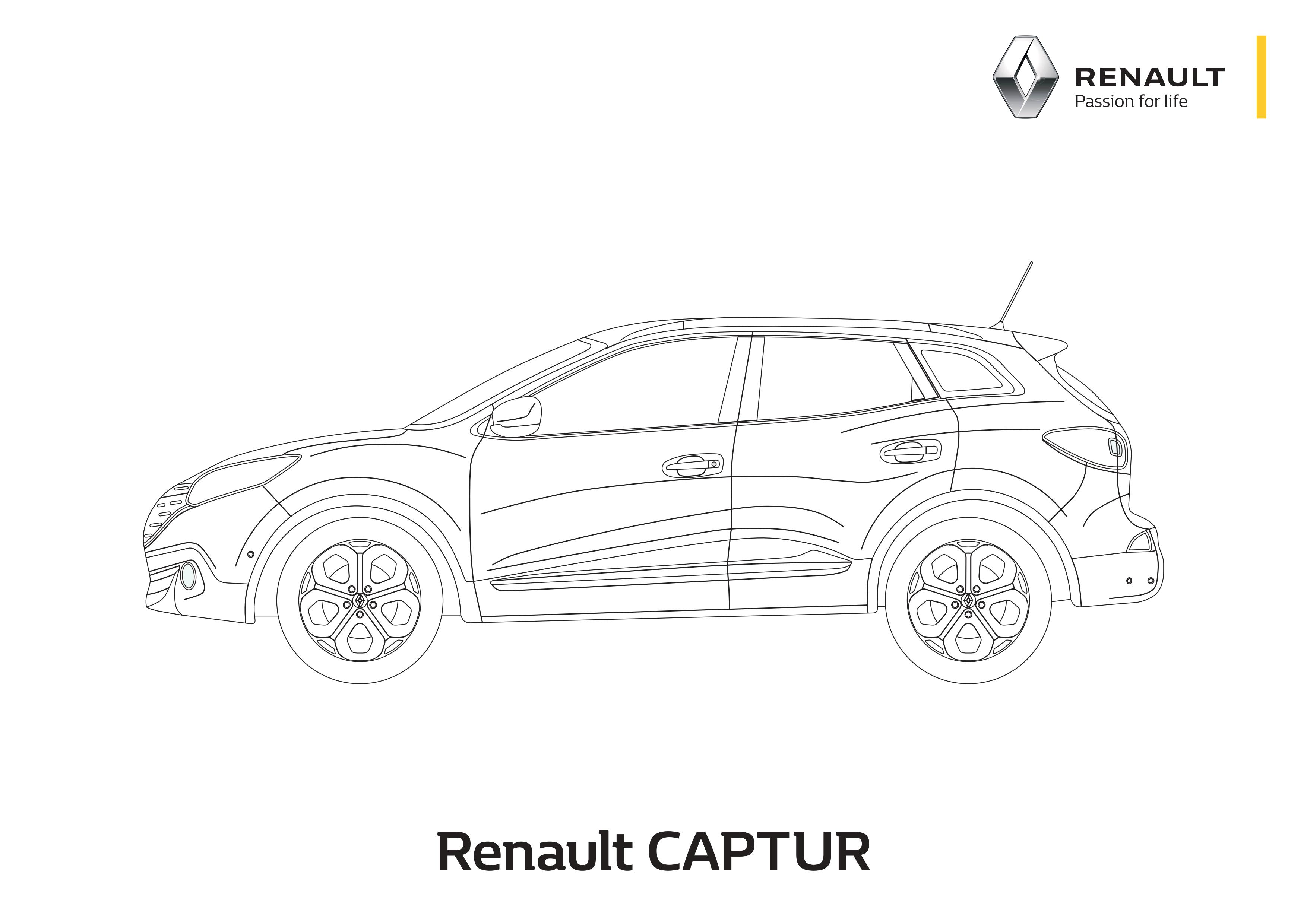 Renault Captur Colouring Sheet