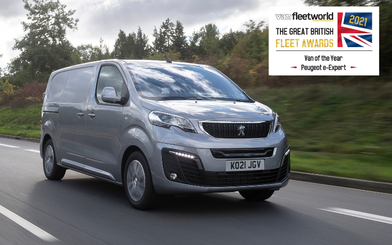 A Double Win for Peugeot at the 2021 Van Fleet World Great British Fleet Awards