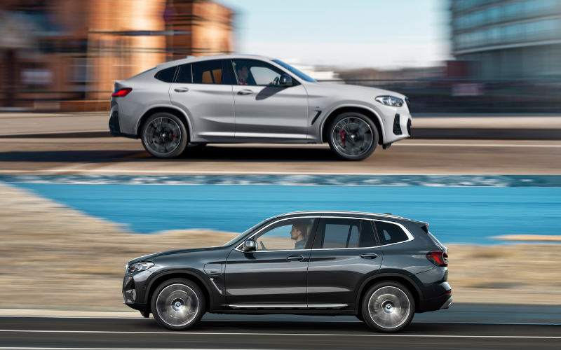 The new BMW X3 and the new BMW X4.