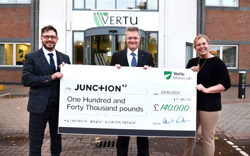 Vertu Motors Donation Supports Charity's Efficiency Drive