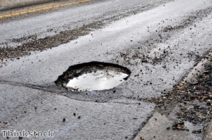 Protecting a car's tyres against the UK's pothole epidemic