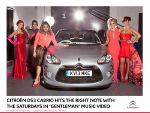 The Saturdays' new music video features Citroen DS3 Cabrio cameo