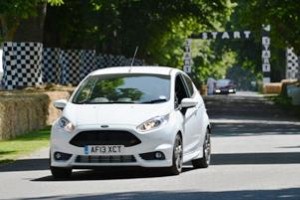 Attacking the Goodwood hillclimb course in the Ford Fiesta ST