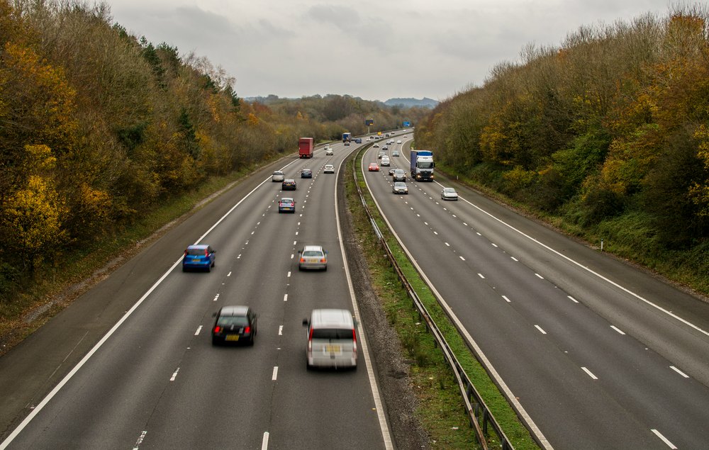 Driving on a UK motorway